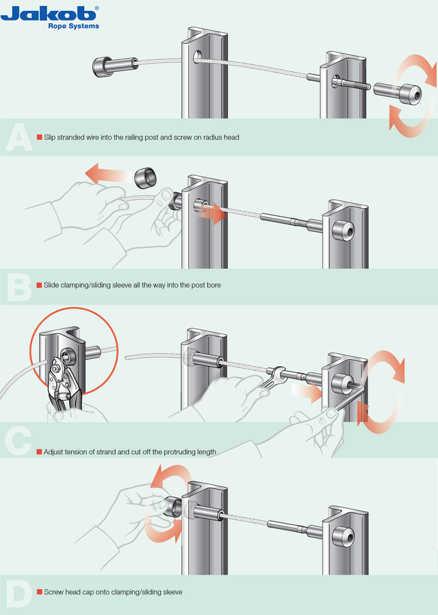 Stainless Steel Cable Railing Kit - 20 ft Length