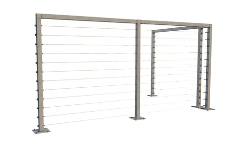 Cable Railing System with Posts